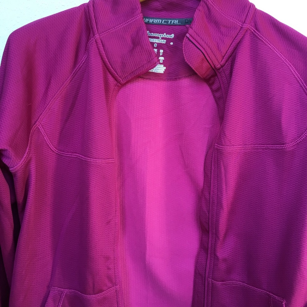 Champion pink jacket.